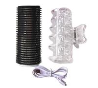 Rullo Per Capelli - Bigodino Coreano Air Bangs, Ceramica ABS | 3,2x8,5 Cm 85C Calore Interno, Strumento Per Lo Styling Portatile Autoadesivo Riscaldato Tramite USB Per Tutti I Tipi Di Capelli Con Cavo