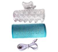 Rullo Per Capelli - Bigodino Coreano Air Bangs, Ceramica ABS | 3,2x8,5 Cm 85C Calore Interno, Strumento Per Lo Styling Portatile Autoadesivo Riscaldato Tramite USB Per Tutti I Tipi Di Capelli Con Cavo