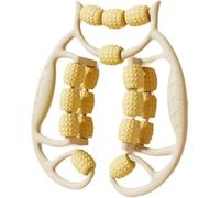 Rullo per cellulite a 20 ruote, massaggiatore per la cellulite profonda ed edema, morsetto rotondo per la gamba, gomito, polpaccio, coscia, più pezzi, professionisti del fitness (giallo)