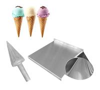 Rullo per coni di gelato a nido d'ape, stampo in acciaio inox con corpo in alluminio pressofuso, strumento per cuocere omelette fai da te