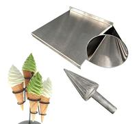 Rullo per coni waffle, stampo antiaderente per coni waffle, strumento per modellare co-ni wa-ffle in acciaio inox, consistenza trasparente, fai da te per preparare involtini primavera croccanti