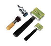 Rullo per Cuciture a Foglia da 2,5 cm e 5,1 cm, Strumento per levigare, Spazzola per spolverare, per Foglie di Metallo di Grado automobilistico (Rullo e spolverino), Strumento Spinner per Foglie da