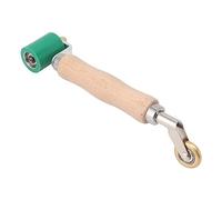 Rullo per cuciture per carta da parati in acciaio, manico in legno, rullo per cuciture in silicone, doppio uso, in ottone, per saldatura in PVC TPO (verde) (dimensioni: verde)