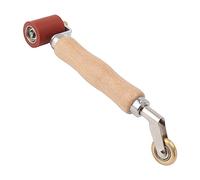 Rullo per cuciture per carta da parati in acciaio, manico in legno, rullo per cuciture in silicone, doppio uso, in ottone, per saldatura in PVC TPO (verde) (dimensioni: rosso)