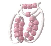 Rullo per gambe, rullo per massaggio a 20 ruote per gambe, rullo per cellulite in plastica, rullo massaggiatore per cellulite per coscia, strumento di massaggio della cellulite (rosa)