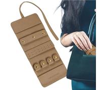 Rullo per gioielli da viaggio, organizer portatile per gioielli, custodia da viaggio compatta per donne, organizer per orecchini, bracciali, anelli, protezione contro le gite nel dormitorio degli
