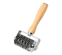 Rullo per Impasto a Griglia Strumento da Cucina con Rullo in Acciaio | Tagliapasta Reticolato da Crostata Casa Appartamenti Caffè Cucina Pane Torte Crostate Pizze e Biscotti