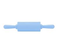 Rullo per impasto con mattarello in silicone antiaderente con robusto manico in plastica per cuocere pasticceria, pasta, biscotti, utensile da, verde blu rosso arancione 23 cm (Blu)