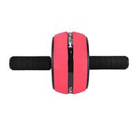 Rullo per l’allenamento degli addominali, attrezzo wireless per il core workout, rullo ultra largo da 95 mm in TPR silenzioso con manici in spugna antiscivolo e tappetino di (Ruota singola rossa nera)