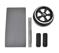 Rullo per l’allenamento degli addominali, attrezzo wireless per il core workout, rullo ultra largo da 95 mm in TPR silenzioso con manici in spugna antiscivolo e tappetino di (Ruota singola in bianco