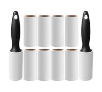 Rullo per la depilazione per capelli - Strong Adesive 2 maniglie + 10 rotoli totali 10 set di rulli adesivi forti | Design ergonomico a doppia maniglia per catturare in modo sicuro i capelli per cani