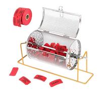 Rullo per lotterie, con 500 biglietti della lotteria, Tubo per lotteria con rotelle, Rullo per bingo con supporto, Cesto per lotteria, giochi di società, eventi,attività promozionali (1 set)