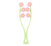 Rullo per massaggio a fiore, rullo per massaggio per massaggio facciale Rulli multipli con disegno floreale con rullo facciale per braccia Rosa
