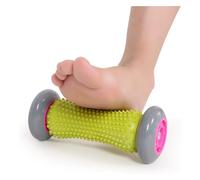 Rullo per massaggio ai piedi (grigio), massaggiatore per riflessologia con digitopressione, bastone per massaggi, polsi, avambracci, esercizi, rullo p