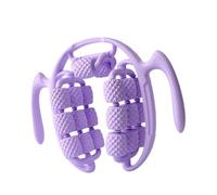 Rullo per Massaggio alle Gambe, Portatile, Robusto, per Massaggio dei Tessuti Profondi, per Attrezzatura da Bodybuilding per, 20 Ruote Viola