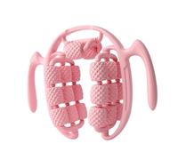 Rullo per Massaggio alle Gambe, Portatile, Robusto, per Massaggio dei Tessuti Profondi, per Attrezzatura da Bodybuilding per, 20 Ruote Rosa
