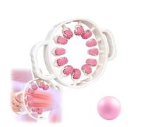 Rullo per massaggio anticellulite, massaggiatore manuale anticellulite, drenaggio linfatico per sollevare, rassodare e levigare la pelle, strumento per massaggio fasciale per gambe e glutei (rosa)
