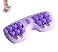 Rullo per massaggio foot, doppio rullo portatile per agopressione per alleviare fascite plantare, massaggiatore per punti di pressione per la casa e l'ufficio (viola)