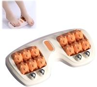 Rullo per massaggio portatile a doppio piede, sollievo dalla fascite plantare, terapia con digitopressione a doppio piede per alleviare lo stress e migliorare la circolazione,Orange