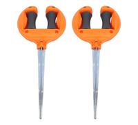 Rullo per palo guida per tubo da giardino 2 pezzi Supporto per supporto per tubo flessibile resistente alle intemperie in ABS per la protezione delle piante del prato 27x12 cm