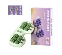 Rullo per piedi, strumento portatile per massaggio ai piedi, suola testurizzata per rilassare i piedi stanchi, design ergonomico per casa, ufficio e viaggi (verde)