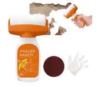 Rullo per pittura - Kit rullo di vernice integrato a lunga durata | Comodo pennello per riparazione parete | Pulizia delle macchie | Pennello Rollerr per rattoppare le pareti per coprire graffiti