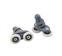 Rullo per porta della doccia per ruote Twin Runner, confezione da 4 cursori inferiori con cuscinetti in nylon e acciaio inossidabile di diametro 19/23/25/27 mm, compatibile con G da 4-6 mm (23 mm)