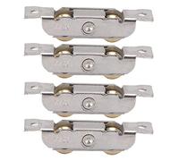 Rullo per Porta in Tandem per Porta Scorrevole da 4 Pezzi Rullo per Porta con Cuscinetti a Sfera in Acciaio Inossidabile e Rame per Porta in Vetro (Ruota concava)