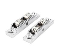 Rullo Per Porta Scorrevole 4 pezzi 77/88 tipo push-pull puleggia for finestra in lega di zinco doppia ruota angolo regolazione dell'equilibrio(88 Flat Wheel)