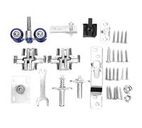 Rullo per porta scorrevole in acciaio inossidabile, ruota sospesa silenziosa e resistente, confezione da 2 7x2,5x5 cm Strumento hardware per mobili per armadio e porte in vetro