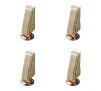 Rullo per porta TPR con sospensione, 67 mm, fermaporta da pavimento, nero | Materiale TPR, funzionamento silenzioso, assorbimento degli urti a molla, carico di 50 kg, per pavimenti irregolari