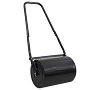 Rullo per prato da giardino, in ferro, nero, 110 x 52 cm, rullo manuale per la cura del prato e il bilanciamento del suolo, con dispositivo a rullo per la preparazione e la planarità su prato, terra