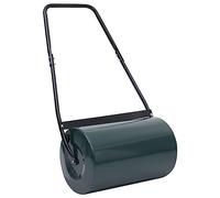Rullo per prato, verde e nero, in acciaio, larghezza 63 cm, capacità 50 l, rullo manuale per compattare il terreno e compensare il terreno per la cura del prato e del prato