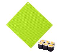 Rullo per sushi, tappetino per sushi - silicone 22x20cm double face | tappetino arrotolabile antiaderente riutilizzabile, cucina casalinga sushi fai da te, preparazione di sushi alghe riso frutti di