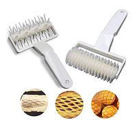 Rullo per Tagliapasta Tagliapasta a Rullo Rotella Tagliapasta Rullo a Griglia Rullo di Pasticceria Formine per Pasticceria per Torta Rullo Pizza Biscotti Strumento Della Cottura Della Cucina 2Pcs