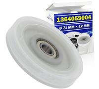 Rullo per Tamburo per Asciugatrice Ø71 mm x 12 mm 1364059004 per Electrolux | per Aeg per Zanussi per Juno per Zanker - Garanzia di 10 Anni - MONTERAL