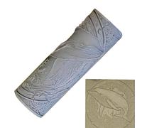 Rullo per texture in argilla martellata, rulli per modellazione in argilla, rulli in argilla siliconica con motivo a balena, rullo per texture in ceramica per arti e mestieri fatti a mano