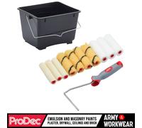 Rullo per Vernice Set 10.2cm Mini Lucido, Emulsione, Raso & 2.5L Recipiente