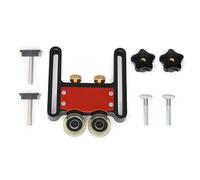 Rullo portante - da tavolo Push Block Roller | Seghe da tavolo regolabili - Manuale di alimentazione | da tavolo a doppia ruota Jig | Strumento Auxiliary in lega di alluminio Featherboard