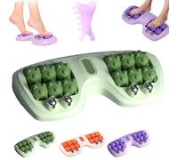 Rullo portatile a doppio piede, massaggiatore a rulli per fascite plantare, doppio piede a pressione strumento di sollievo dall'agopressione per uso domestico e ufficio (B)