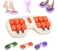 Rullo portatile a doppio piede, massaggiatore a rulli per fascite plantare, doppio piede a pressione strumento di sollievo dall'agopressione per uso domestico e ufficio (C)