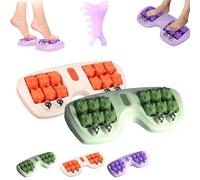 Rullo portatile a doppio piede, massaggiatore a rulli per fascite plantare, doppio piede a pressione strumento di sollievo dall'agopressione per uso domestico e ufficio (AC)