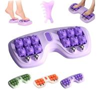 Rullo portatile a doppio piede, massaggiatore a rulli per fascite plantare, doppio piede di pressione strumento di sollievo dall'agopressione per uso domestico e ufficio (A)