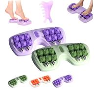 Rullo portatile per massaggi a doppio piede, massaggiatore per piedi, massaggiatore plantare, doppio piede di pressione strumento di sollievo dall'agopressione per uso domestico e ufficio (AB)