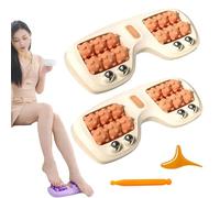 Rullo portatile per massaggio ai piedi, design ergonomico, per alleviare la fascite plantare, strumento per digitopressione plantare con tre tecniche di massaggio, massaggio profondo (2 arance)