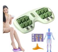 Rullo portatile per massaggio ai piedi, design ergonomico, per alleviare la fascite plantare, strumento per digitopressione plantare con tre tecniche di massaggio, massaggio profondo (verde)