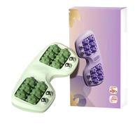 Rullo portatile per massaggio ai piedi doppio, tre tecniche di massaggio per alleviare il dolore da fascite plantare, muscoli e piedi tesi e migliorare la circolazione. Strumento (Green, One Size)