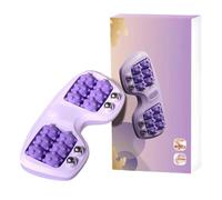 Rullo portatile per massaggio ai piedi doppio, tre tecniche di massaggio per alleviare il dolore da fascite plantare, muscoli e piedi tesi e migliorare la circolazione. Strumento (Purple, One Size)