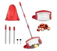 Rullo raccogli-dadi con manico lungo, raccoglitrice rimovibile, grande capacità da giardino, raccoglitore portatile superiore con borsa di stoccaggio