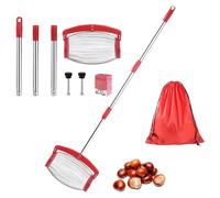 Rullo raccogli-dadi con manico lungo, raccoglitrice rimovibile, grande capacità da giardino, raccoglitore portatile superiore con borsa di stoccaggio